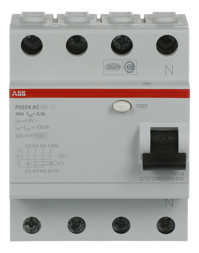 Interruptor Diferencial Disyuntor Tetrapolar 40a 100ma Abb