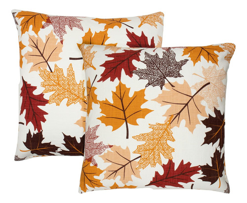 Juego De 2 Fundas De Almohada Decorativas De Otoño, Para Por