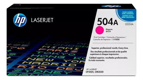 Toner Hp 504a Ce253a Magenta Original Hp Cp3525 Cm3530