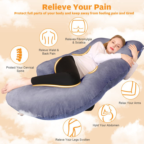 Almohadas De Embarazo En Forma De U Con Funda Extraíble