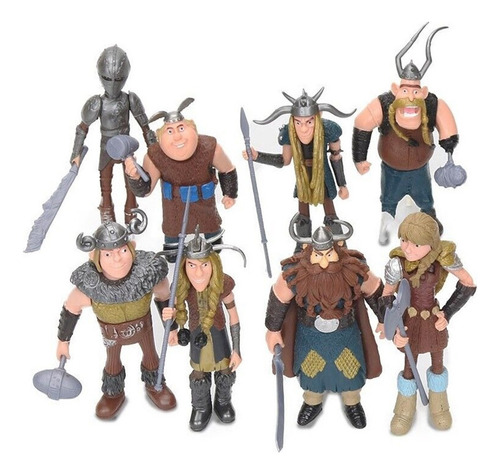 8pcs How To Train Your Dragon Acción Figura Modelo Juguete