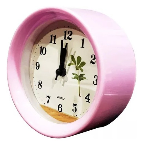 Reloj Despertador Redondo Dormitorio Casa Colores Alarma