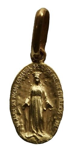 Medalla Virgen Milagrosa Oro 14k #146 Bautizo Comunión 