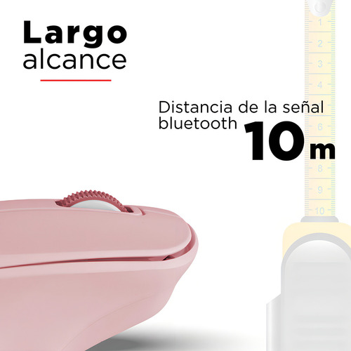 Miniso Mouse Inalámbrico Rosa 10.4x6.5x3.9 Cm