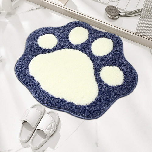 Tapete Absorbente Para Baño Con Forma De Pata De Perro Con F