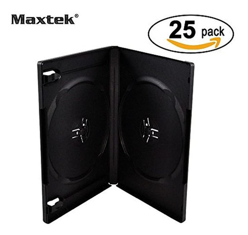 Maxtek 14 Mm Negro Estandar Doble Capacidad Caja De Dvd Y O