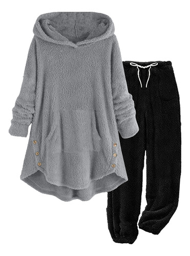 Conjunto De Sudadera Con Capucha De Manga Larga Y Colores De