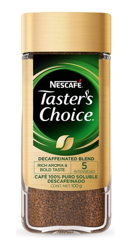 Cafe Soluble Descafeinado Taster's Choice Nescafe 100 Grs