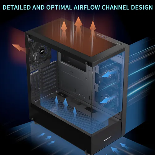 Mustex K2 Pc Case, Caja De Computadora De 360 ??mm Soporte R