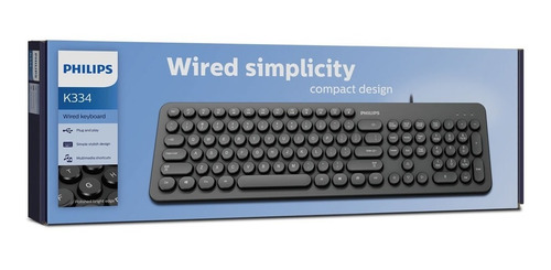 Teclado Philips K334 Cable Usb Español Ñ Teclas Redondas Pc