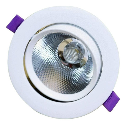 Foco Fijo Led Plafón Redondo Embutido 5w Luz Blanca Fría 