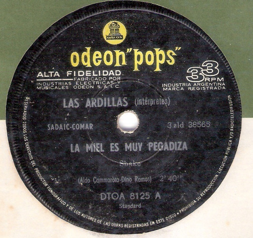 Las Ardillas: La Miel Es Muy Pegadiza / 33 Simple Odeon Pops