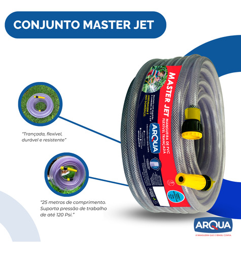 Mangueira Para Jardim Com Esguicho 1/2 X2,0mm Arqua Cor Cristal