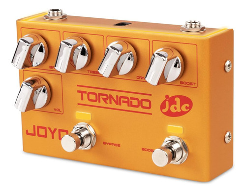 Pedal Joyo Tornado Overdrive & Booster - Série Revolution, cor dourada