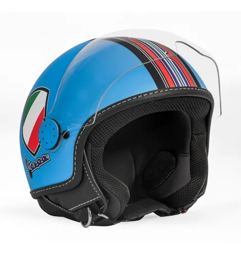 Casco vespa azul new arrivals