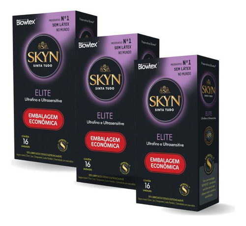 Kit48 Preservativo Camisinha Skyn Ultrafino Blowtex S/ Látex