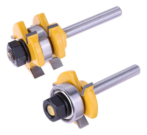 Juego Brocas Ranura Y Lengüeta Vástago 1/4 Stock 3 Dientes