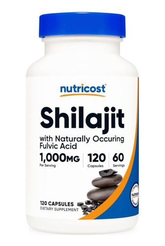 Original Nutricost Shilajit 1000mg 120cap 60ser Acido Fulvic