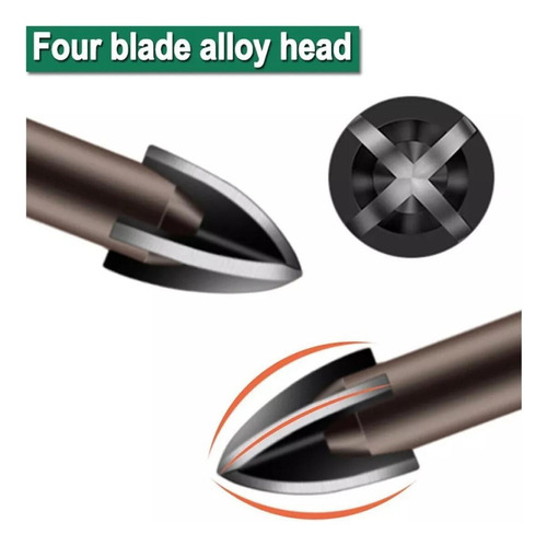 Conjunto De Brocas Triangulares Com Abridor De Furos De 3-12
