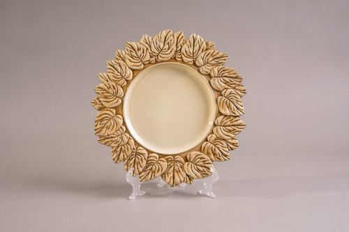 Plato Melamina Flowers By Vizcaína - Pack 25 Color Blanco Flor Beige