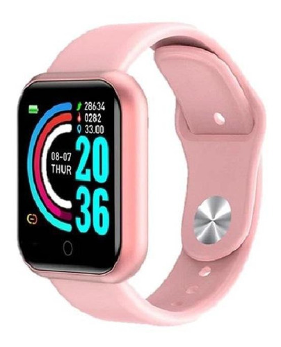 3. Reloj inteligente Smartwatch D20 Rosa para Whatsapp Instagram