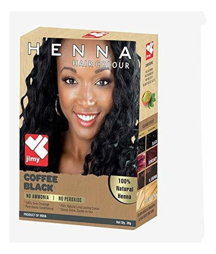 Henna Para Cabello - Jimy Henna Color Café Negro (pack D