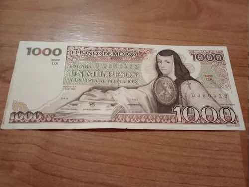 Billete De 1000 Pesos Mexicanos Antiguo