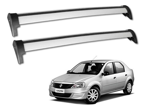 Rack Teto Renault Logan 2007 2008 2009 2010 2011 2012 Prata