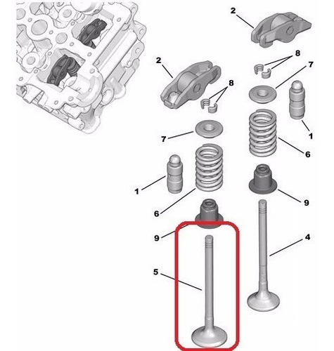Juego Valvulas Escape Peugeot 207 1.4 Motor Et3j4 0949c4 B