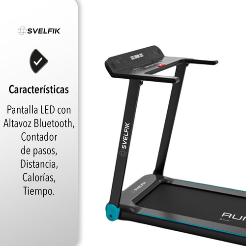 Caminadora Plegable Compacta Bluetooth Svelfik Runtech Lte 3