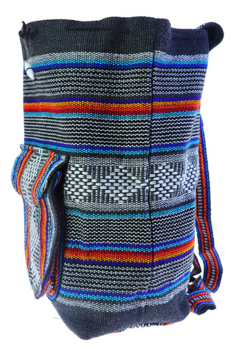 Mochila Patish Artesanal Grande 16l Pack 2 Piezas Color Variados Diseño De La Tela Rayado