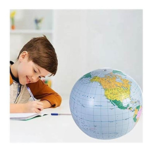 Globo Terráqueo Mapa Mundi Inflable Educativo Geográfico