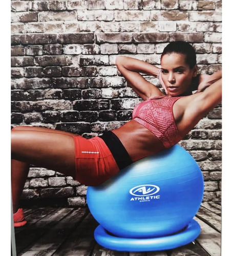 Pelota De Inestabilidad Balance Tipo Bosu Fisioterapia 65 Cm Color Azul