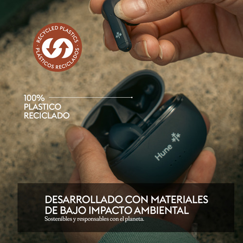 Auriculares Inalambricos In-ear Tws Cancelacion De Ruido Azul