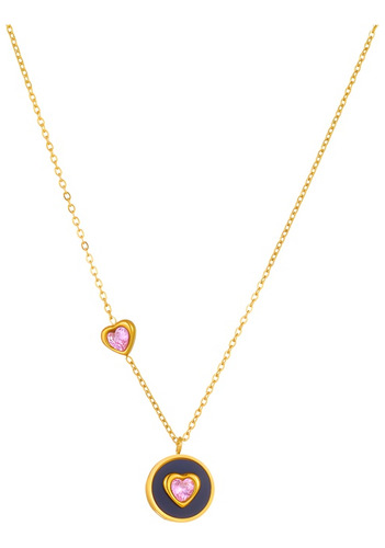 Collar Corazón Chapado Oro 18k Joyería Dama Acero Quirúrgico