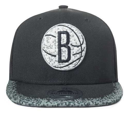 Jockey Nba Brooklyn Nets Visera Plana Color Negro Authentic