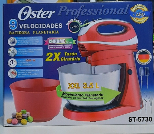 Batidora Oster Planetario 3.5 Lt De Doble Tazón 1200w