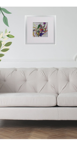 Lamina Moderna 50x50 Cms Figura Blanco