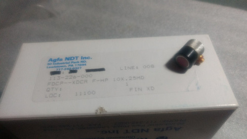 Transductor Contacto Tipo F Ultrasonido 10mhz .25 (Usado)