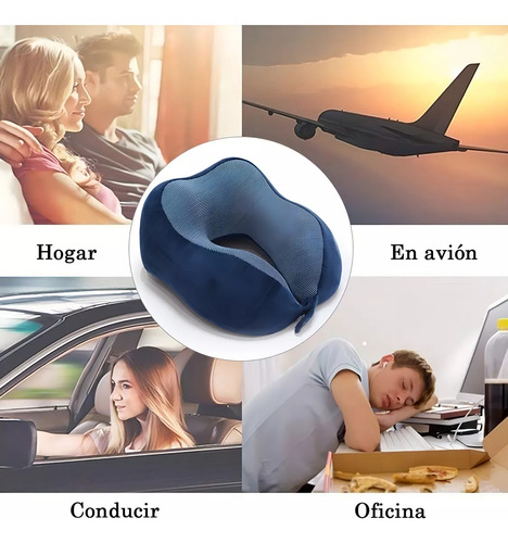 Almohada De Cuello Cojin De Viaje Memory Foam Confort