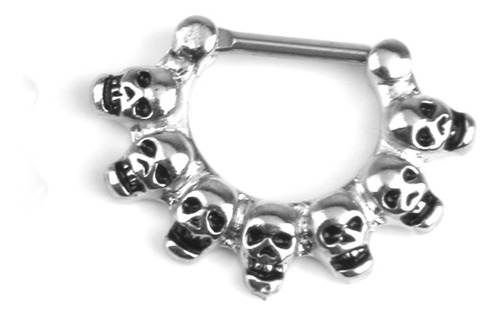 Piercing De Anillo De Nariz Con De Septo De Calavera De