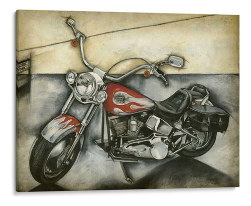 Canvas Lab Cuadro Memorias De Motocicleta Ii 60x45