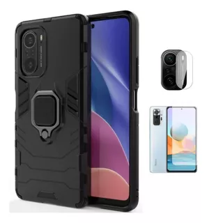 Case Funda Armadura Para Xiaomi Poco F3 / Mi 11i + Vidrios