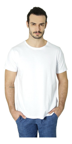 Imagem 1 de 5 de Camiseta Básica Pima Branca