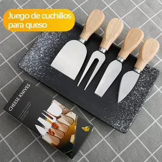 Juego De Cuchillos Para Queso De Acero Inoxidable, 4 Piezas