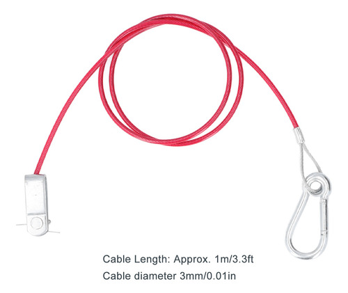 Imagen 8 de 9 de Cable De Seguridad Breakaway De 3.3 Pies De Acero Inoxidable