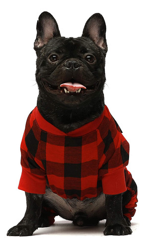 Fitwarm 100% Algodon Buffalo Plaid Ropa Para Perros Pijamas