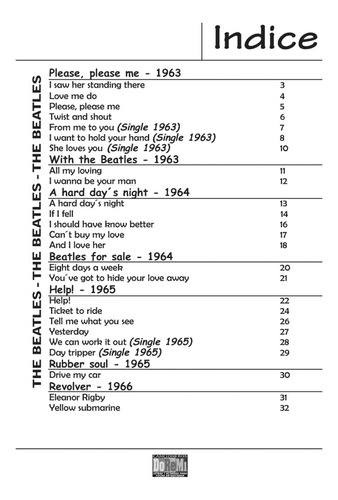 Libro Cancionero P/guitarra The Beatles Fisico