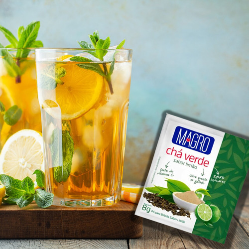 Chá Magro Zero Açúcares 8g Sabores Diversos Kit Com 40