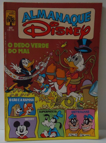 Almanaque Disney - Nº 137 - Outubro 1982 By Trekus Vintage